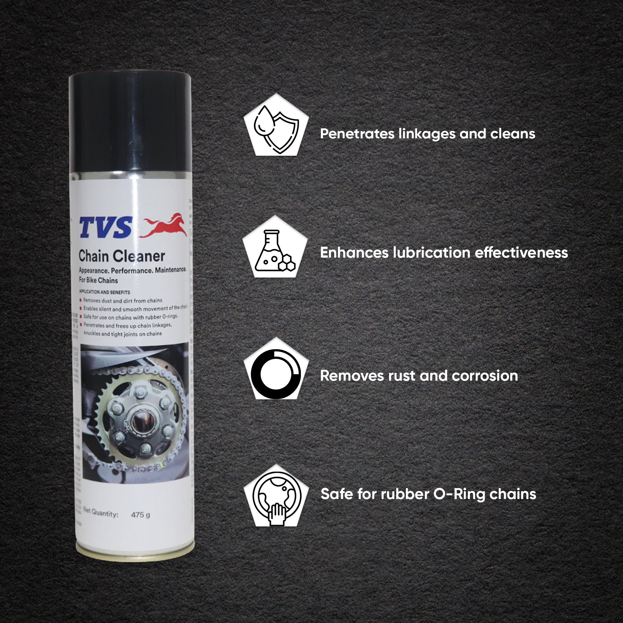 TVS Chain cleaner 475 gram | Next-Gen Protection for a Smoother Ride