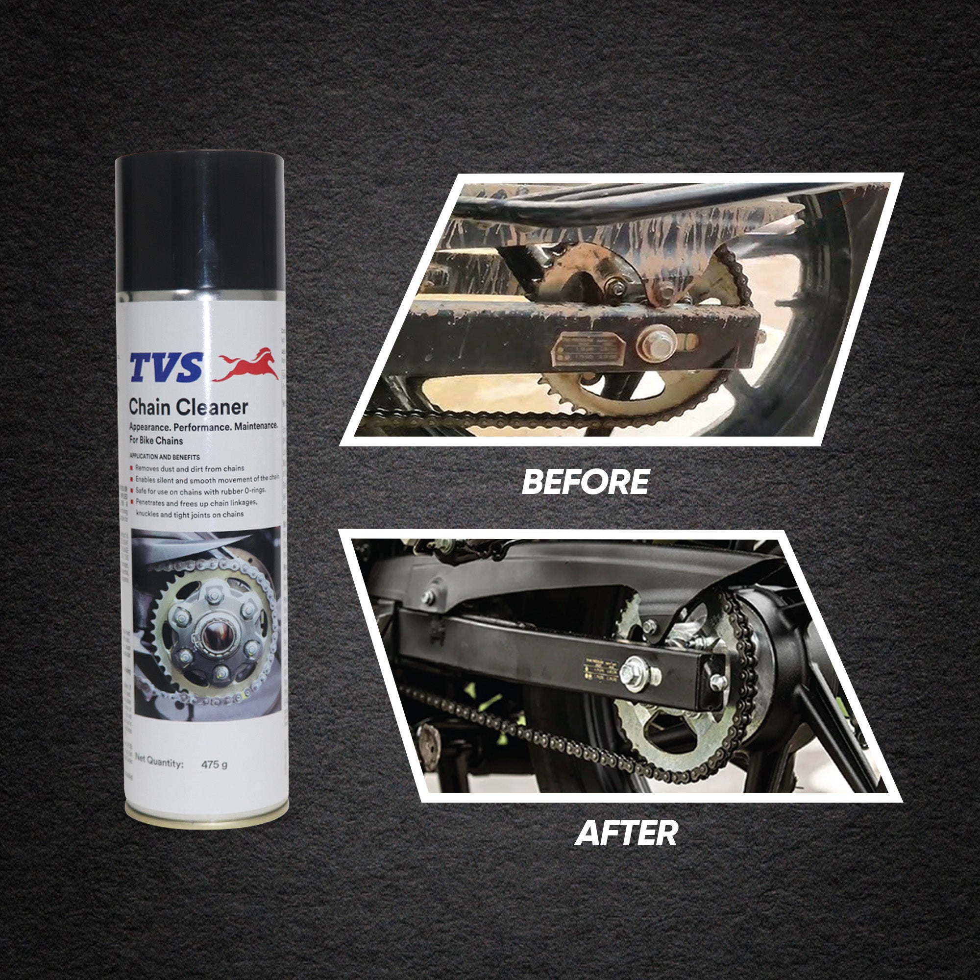 TVS Chain cleaner 475 gram | Next-Gen Protection for a Smoother Ride