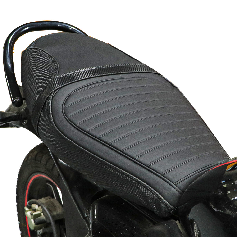 TVS Ronin Black Seat Cover with Small Cross Pattern for Style