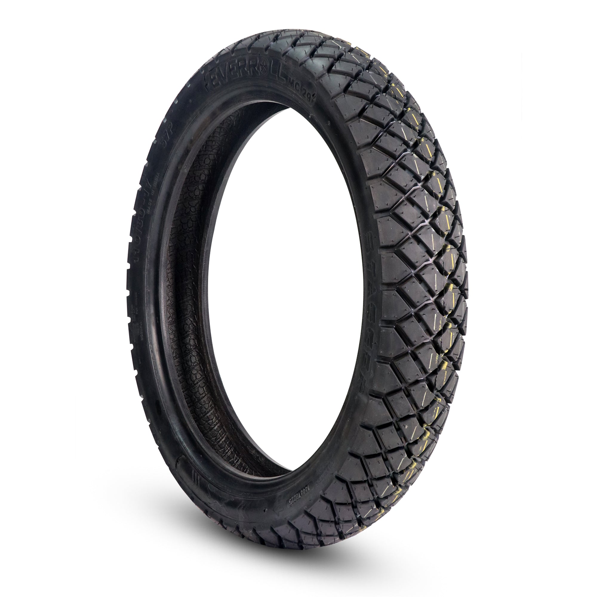 Rear Tubeless Nylon Tyre - 110/80-17 TL TO MC29 | Vehicle Compatibility - TVS Apache RTR 160 & 180