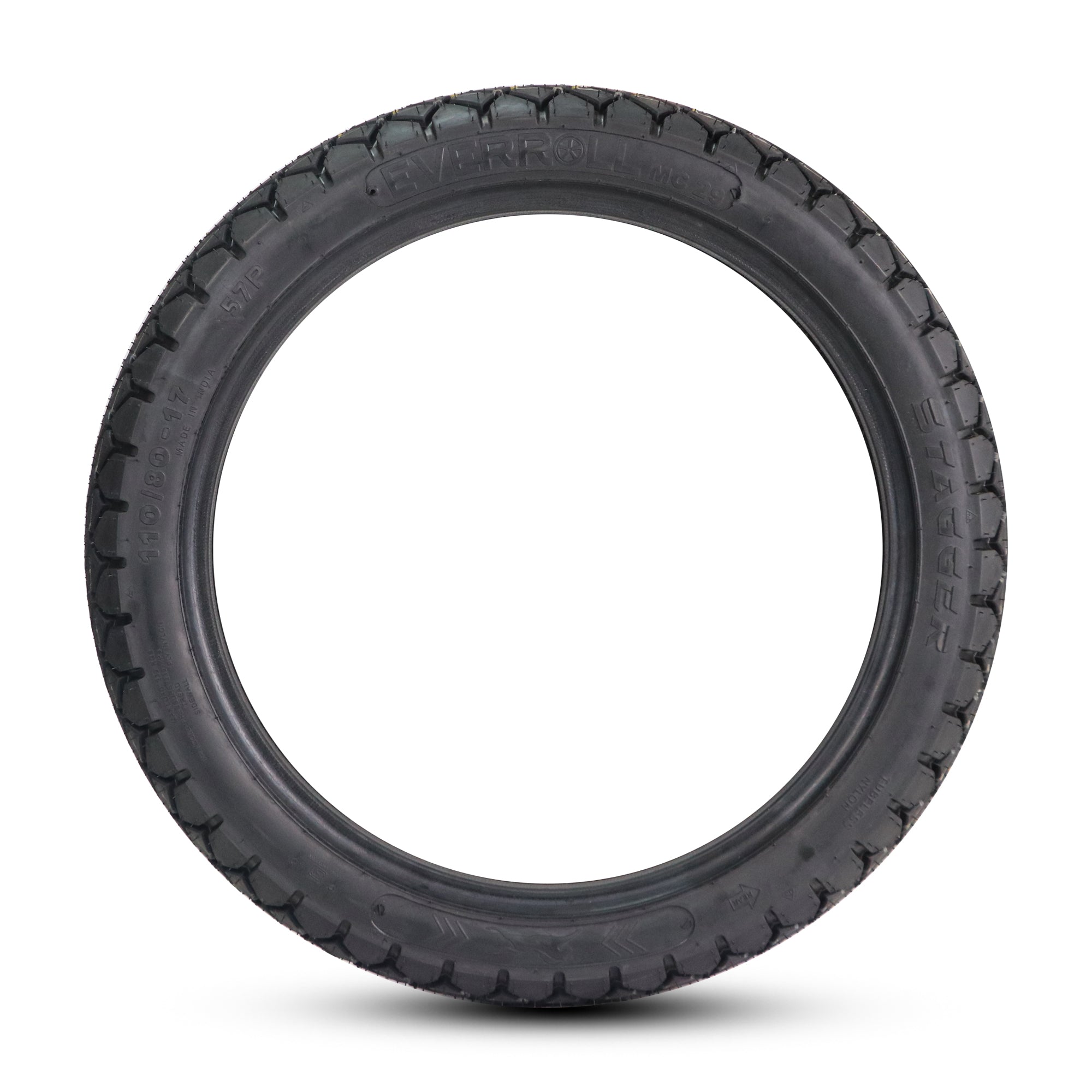 Rear Tubeless Nylon Tyre - 110/80-17 TL TO MC29 | Vehicle Compatibility - TVS Apache RTR 160 & 180
