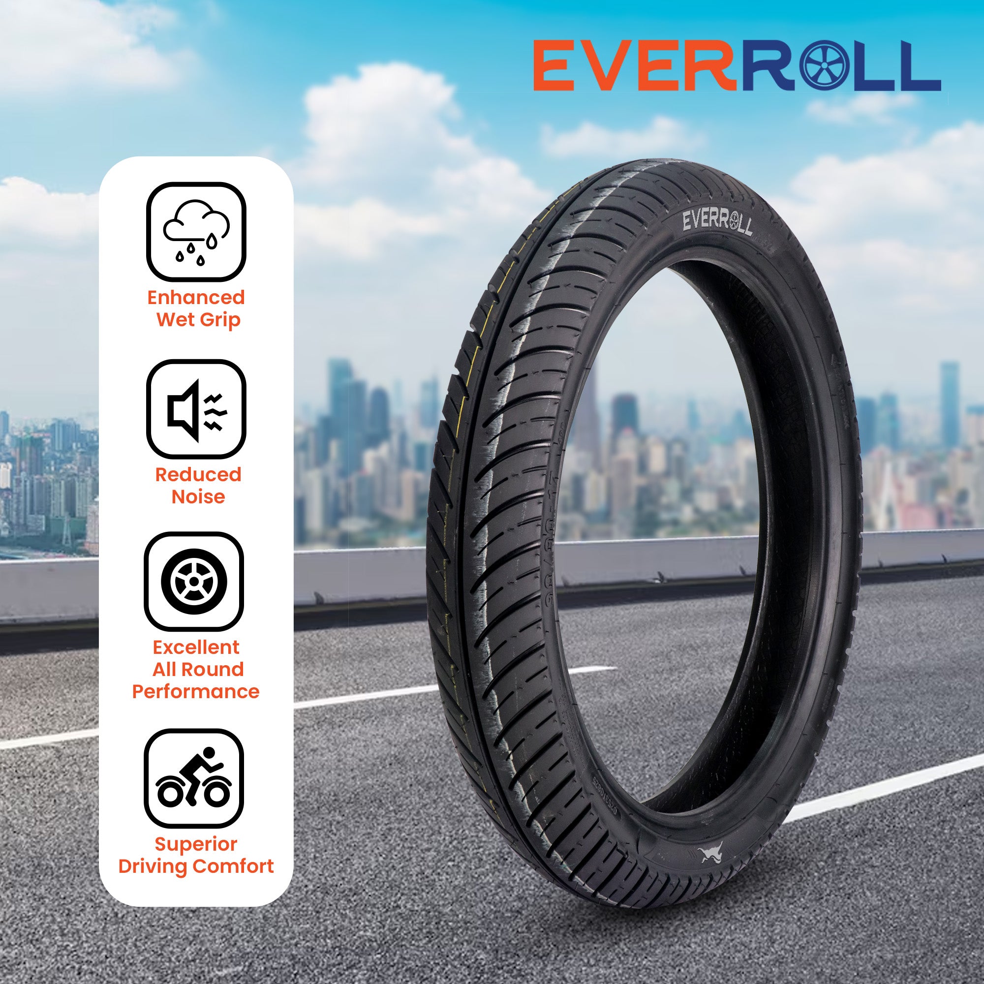 Front Tubeless Nylon Tyre - 90/90-17 TL TO MC32 | Vehicle Compatibility - TVS Apache RTR 160, 180 & 200 4V