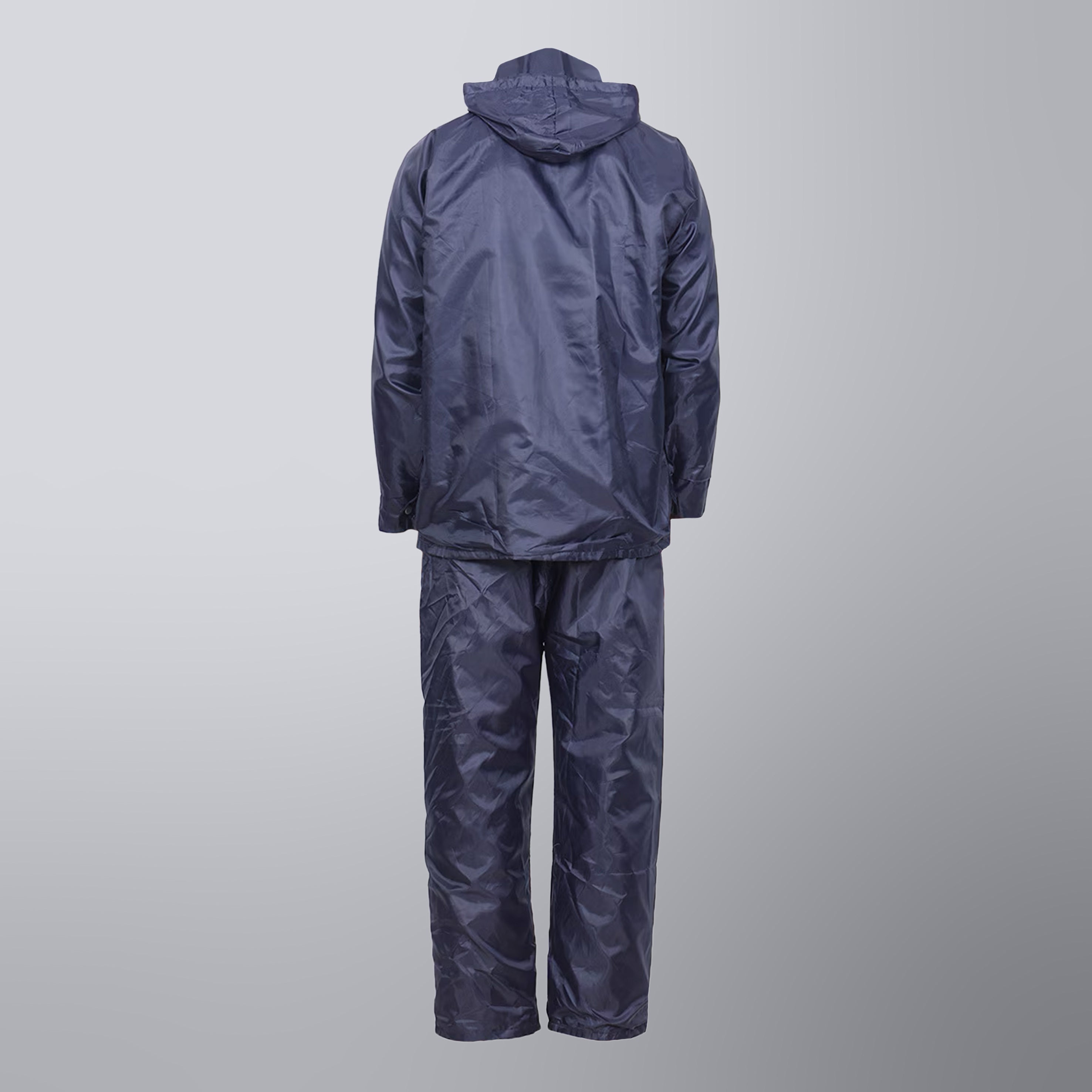 TVS Double-Layer Polyester Raincoat with Pants & Adjustable Drawcord Hood