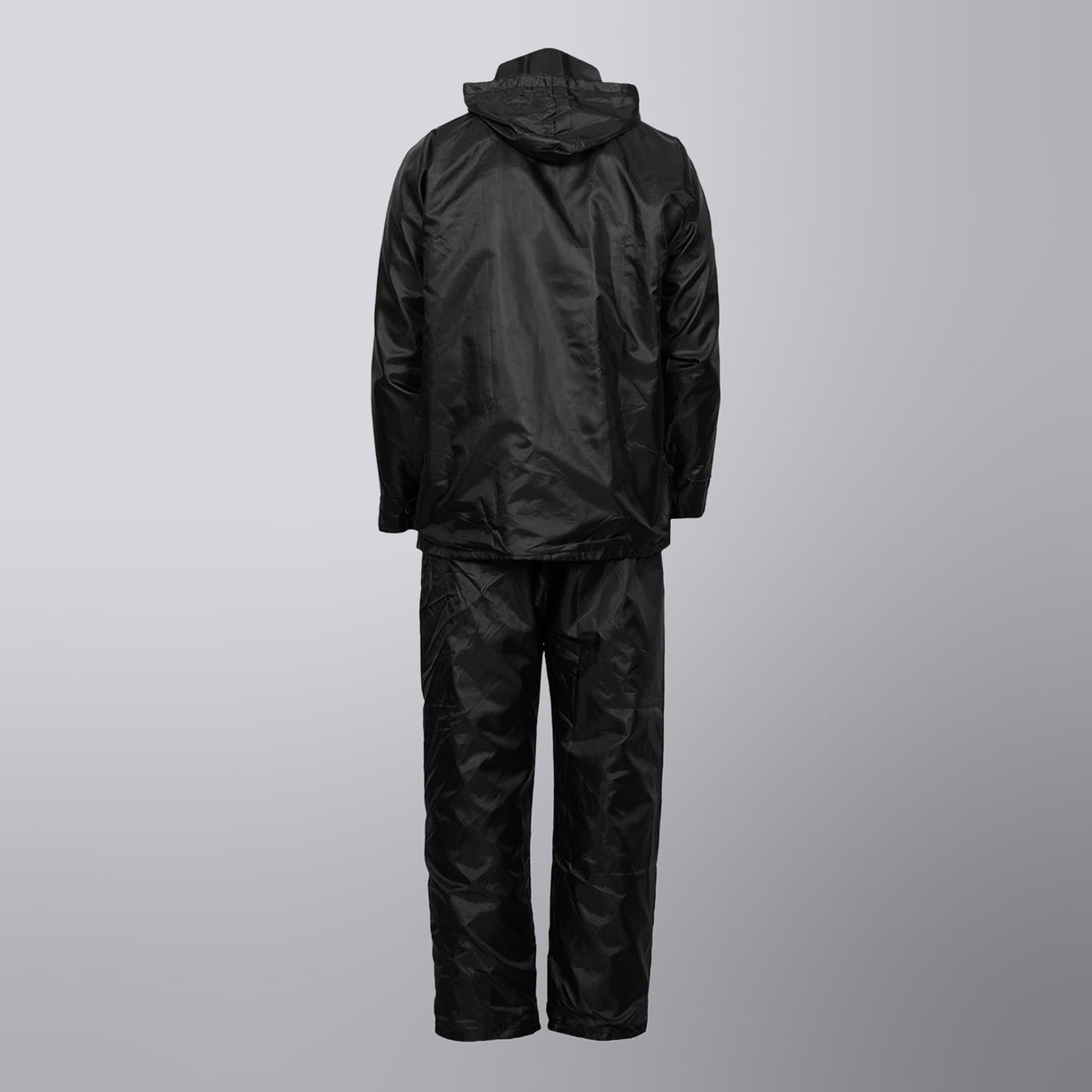 TVS Double-Layer Polyester Raincoat with Pants & Adjustable Drawcord Hood