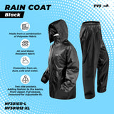 TVS Rain Coat, Color: Black - Stay Dry and Stylish in Any Weather