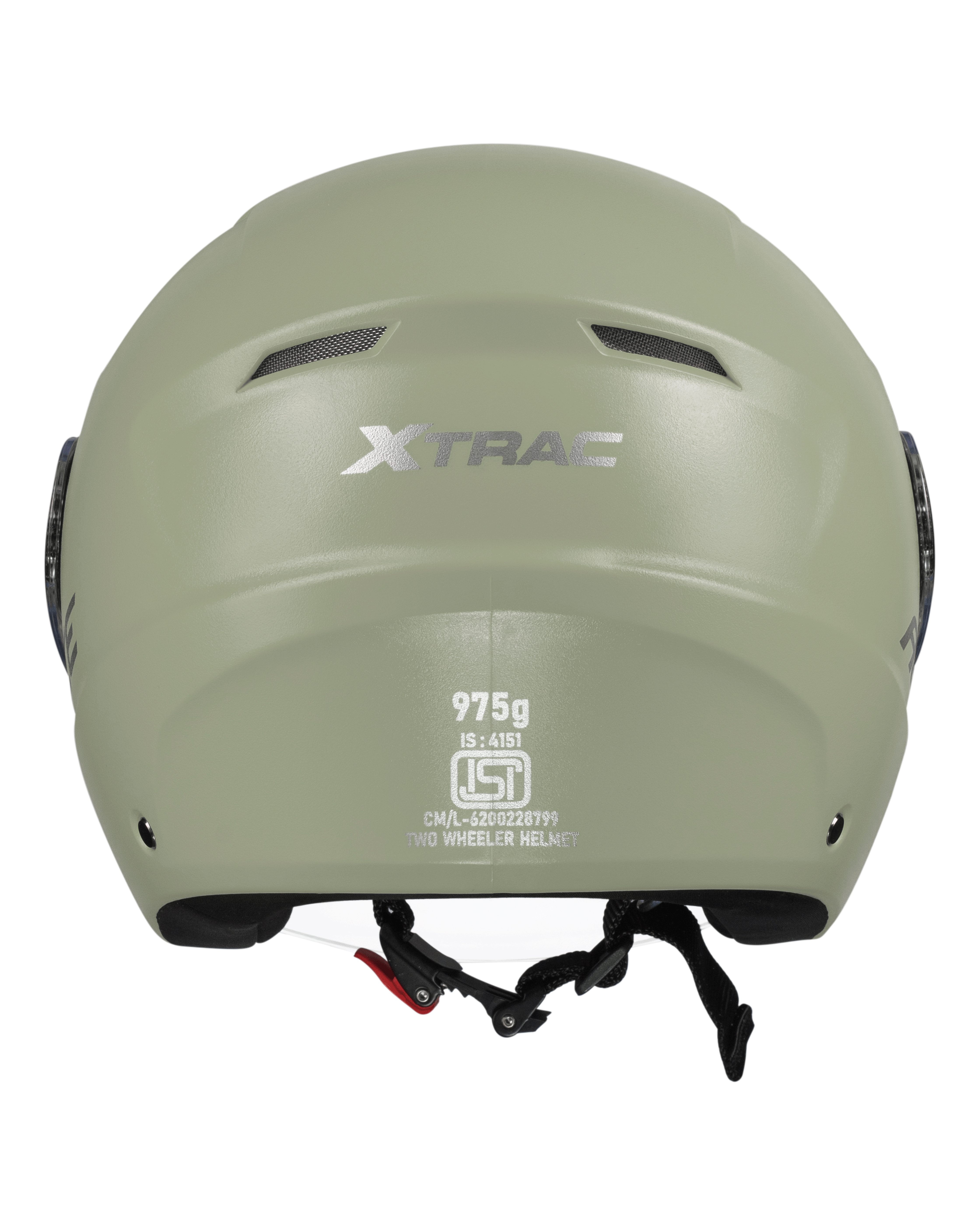 Xtrac Ace Open Face Helmet – ISI Certified Half Face Bike Helmet with ABS Shell, Clear Visor & Comfortable Padding