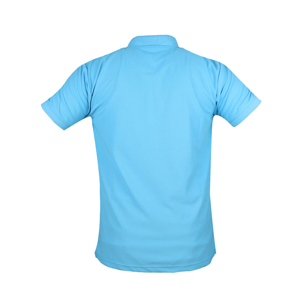 TVS Cut and Sew high Quality Polyster Polo T-Shirt, Color: White & Blue