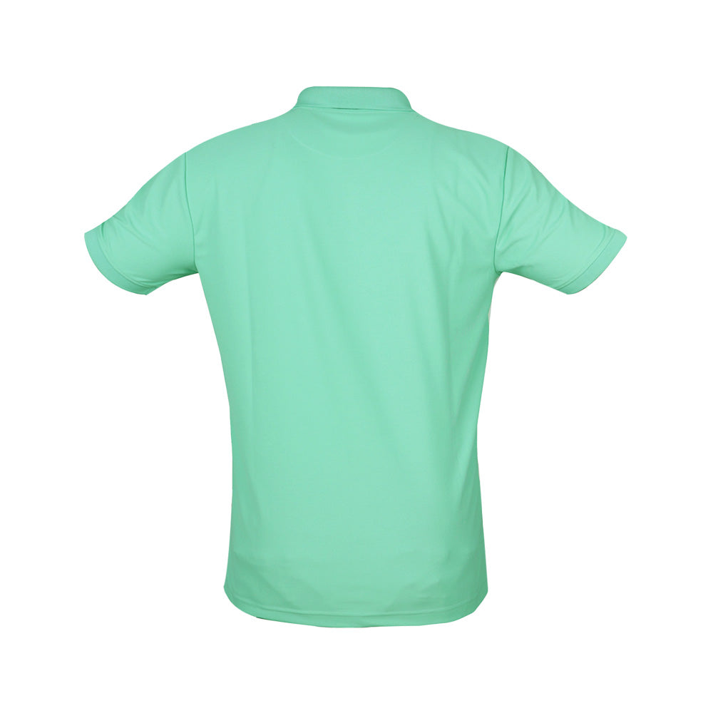 TVS Cut and Sew high Quality Polyster Polo T-Shirt, Color: White & Green