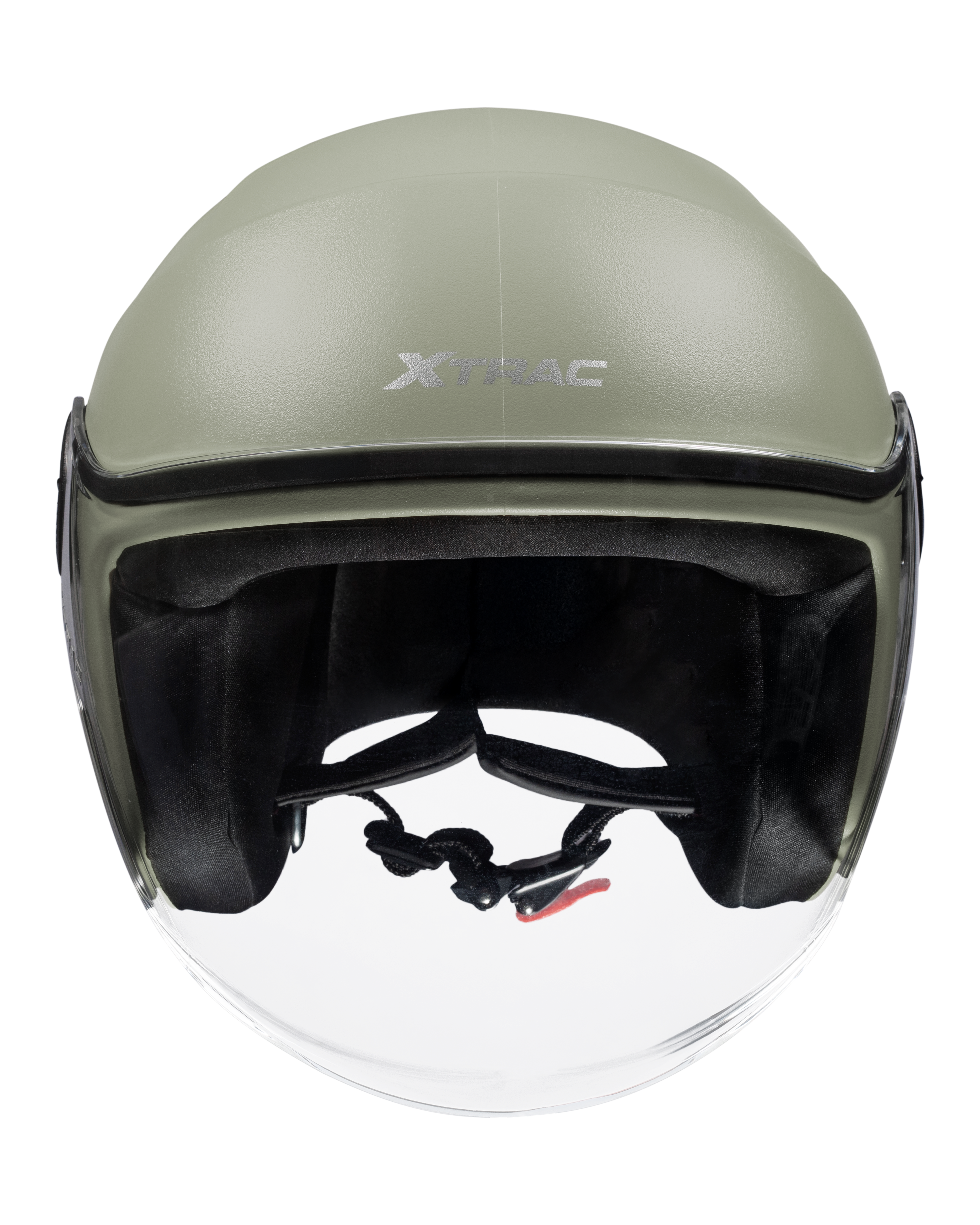 Xtrac Ace Open Face Helmet – ISI Certified Half Face Bike Helmet with ABS Shell, Clear Visor & Comfortable Padding