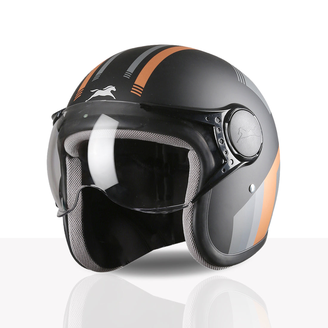 TVS Cruisetown Open Face Helmet – Stylish & Safe Helmet for Riders | ISI & DOT Certified | Premium Protection for Men & Women | Comfortable, Durable & Lightweight Design with Visor