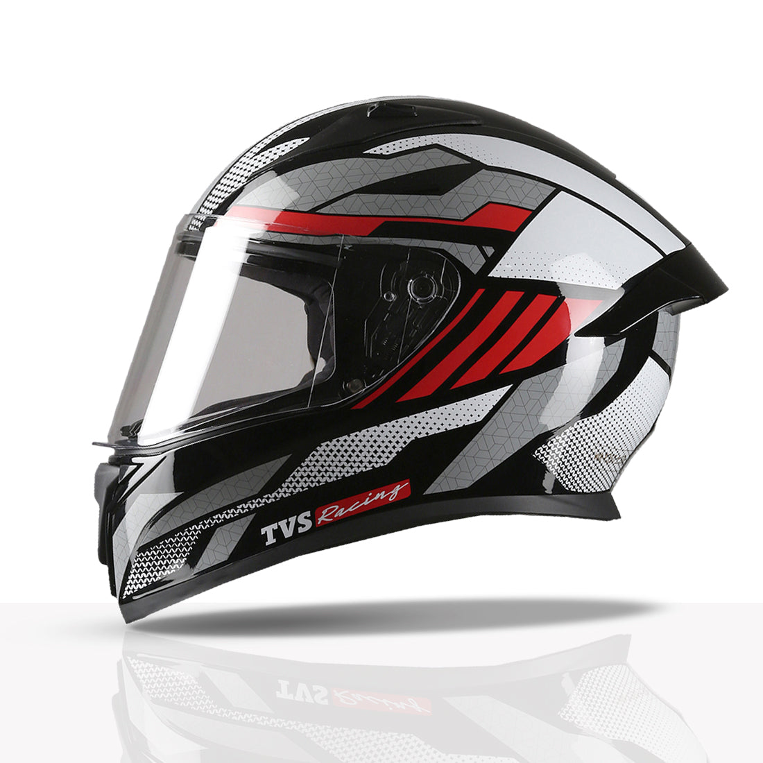 TVS Racing Titan Series Full Face Helmet for Men | Premium Bike Helmets with ABS Shell, UV Paint | Quick Release System | Aerodynamic Design | DOT & ISI Certified