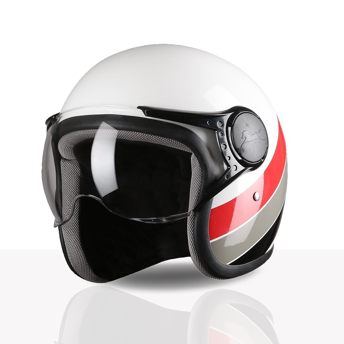 TVS Cruisetown Open Face Helmet – Stylish & Safe Helmet for Riders | ISI & DOT Certified | Premium Protection for Men & Women | Comfortable, Durable & Lightweight Design with Visor