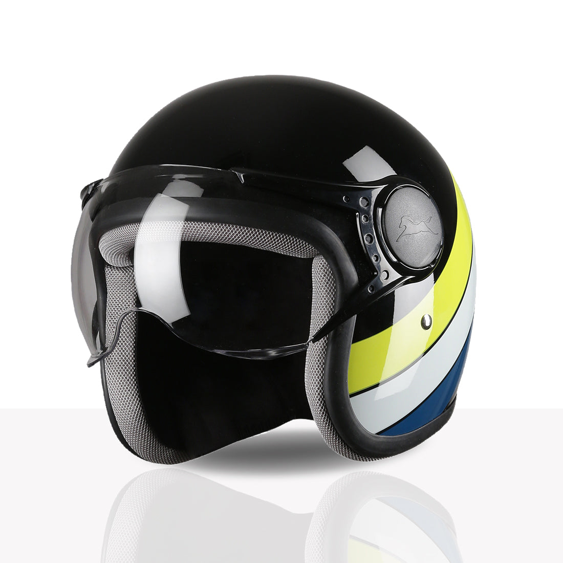TVS Cruisetown Open Face Helmet – Stylish & Safe Helmet for Riders | ISI & DOT Certified | Premium Protection for Men & Women | Comfortable, Durable & Lightweight Design with Visor