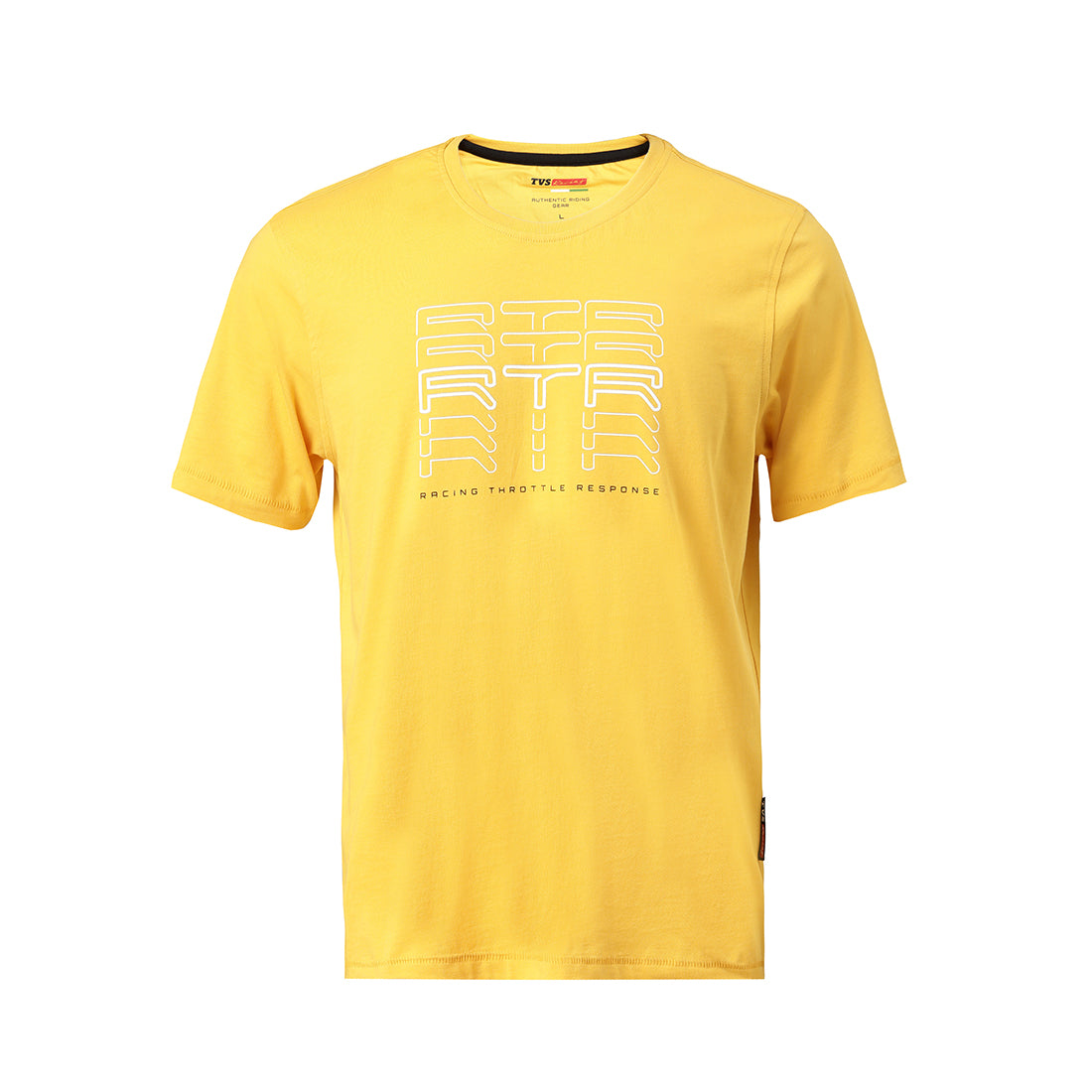 TVS Racing RTR Fury Yellow Crew neck T Shirt