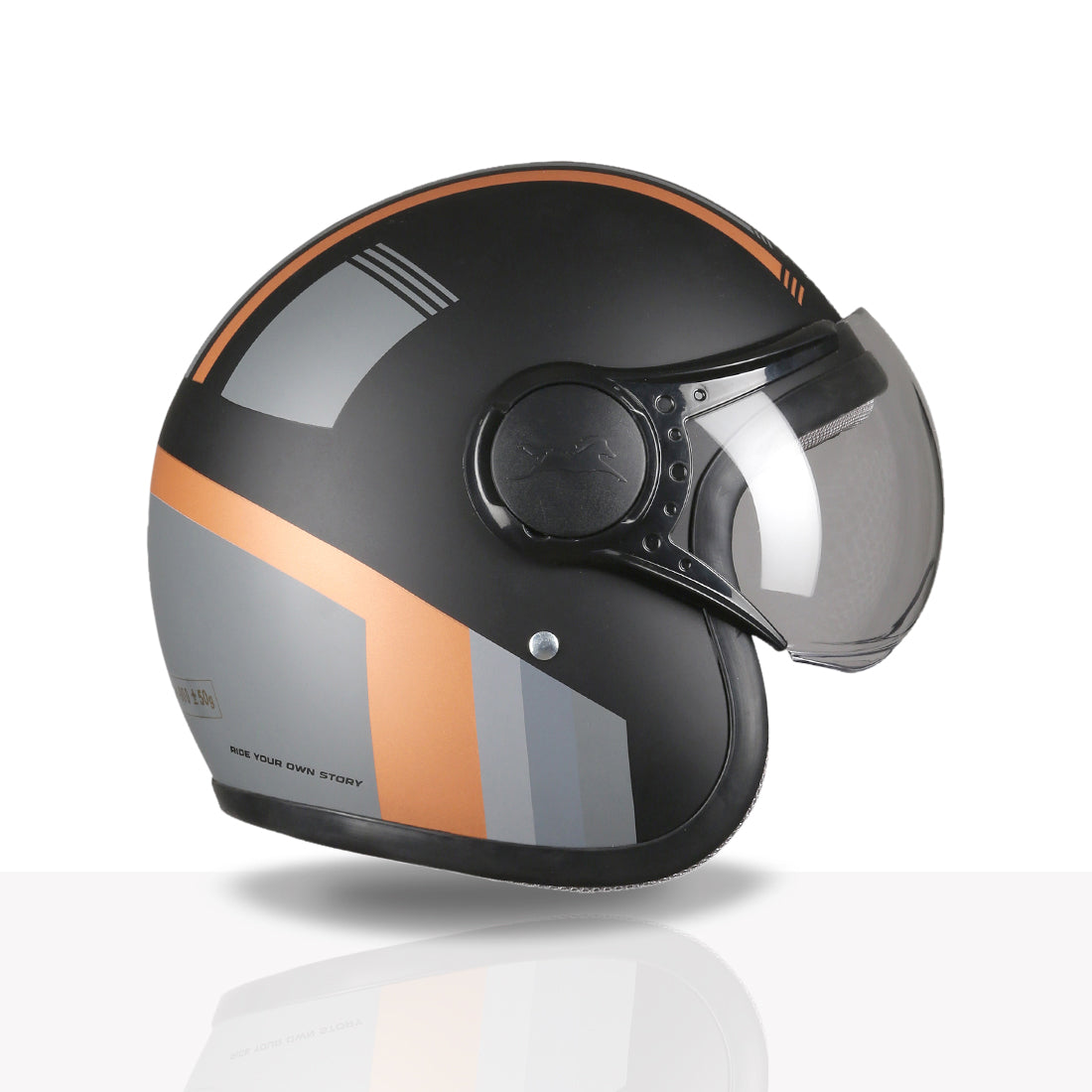 TVS Cruisetown Open Face Helmet – Stylish & Safe Helmet for Riders | ISI & DOT Certified | Premium Protection for Men & Women | Comfortable, Durable & Lightweight Design with Visor