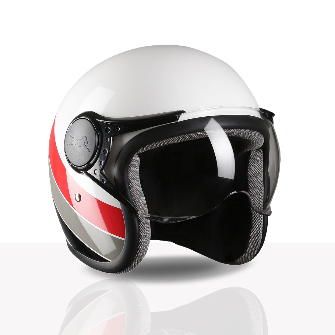 TVS Cruisetown Open Face Helmet – Stylish & Safe Helmet for Riders | ISI & DOT Certified | Premium Protection for Men & Women | Comfortable, Durable & Lightweight Design with Visor