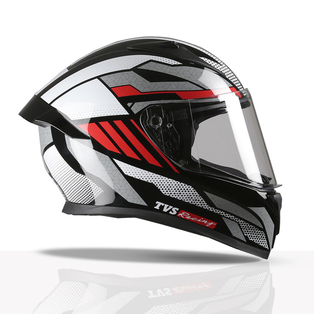 TVS Racing Titan Series Full Face Helmet for Men | Premium Bike Helmets with ABS Shell, UV Paint | Quick Release System | Aerodynamic Design | DOT & ISI Certified