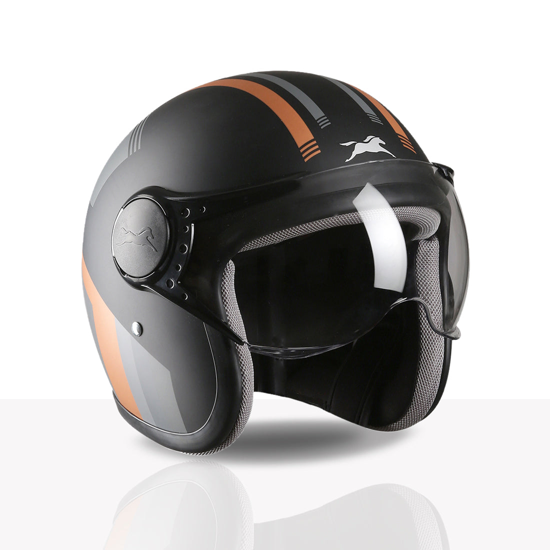 TVS Cruisetown Open Face Helmet – Stylish & Safe Helmet for Riders | ISI & DOT Certified | Premium Protection for Men & Women | Comfortable, Durable & Lightweight Design with Visor