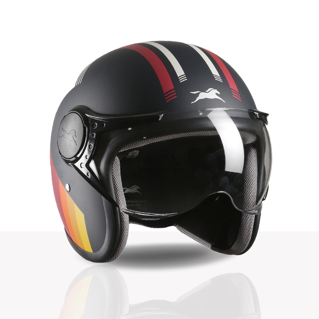 TVS Cruisetown Open Face Helmet – Stylish & Safe Helmet for Riders | ISI & DOT Certified | Premium Protection for Men & Women | Comfortable, Durable & Lightweight Design with Visor