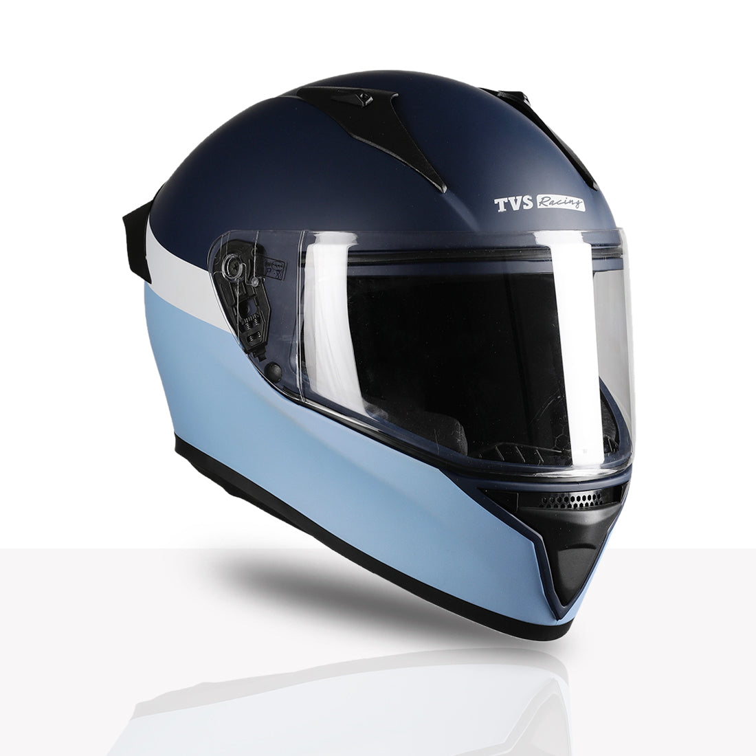TVS Racing Anti Boring Bluetooth Integrated Full Face Helmet for Men and Women, ISI DOT Certified, ABS Shell, Built In Bluetooth 5.2, USB C Charging, Music Calls Navigation