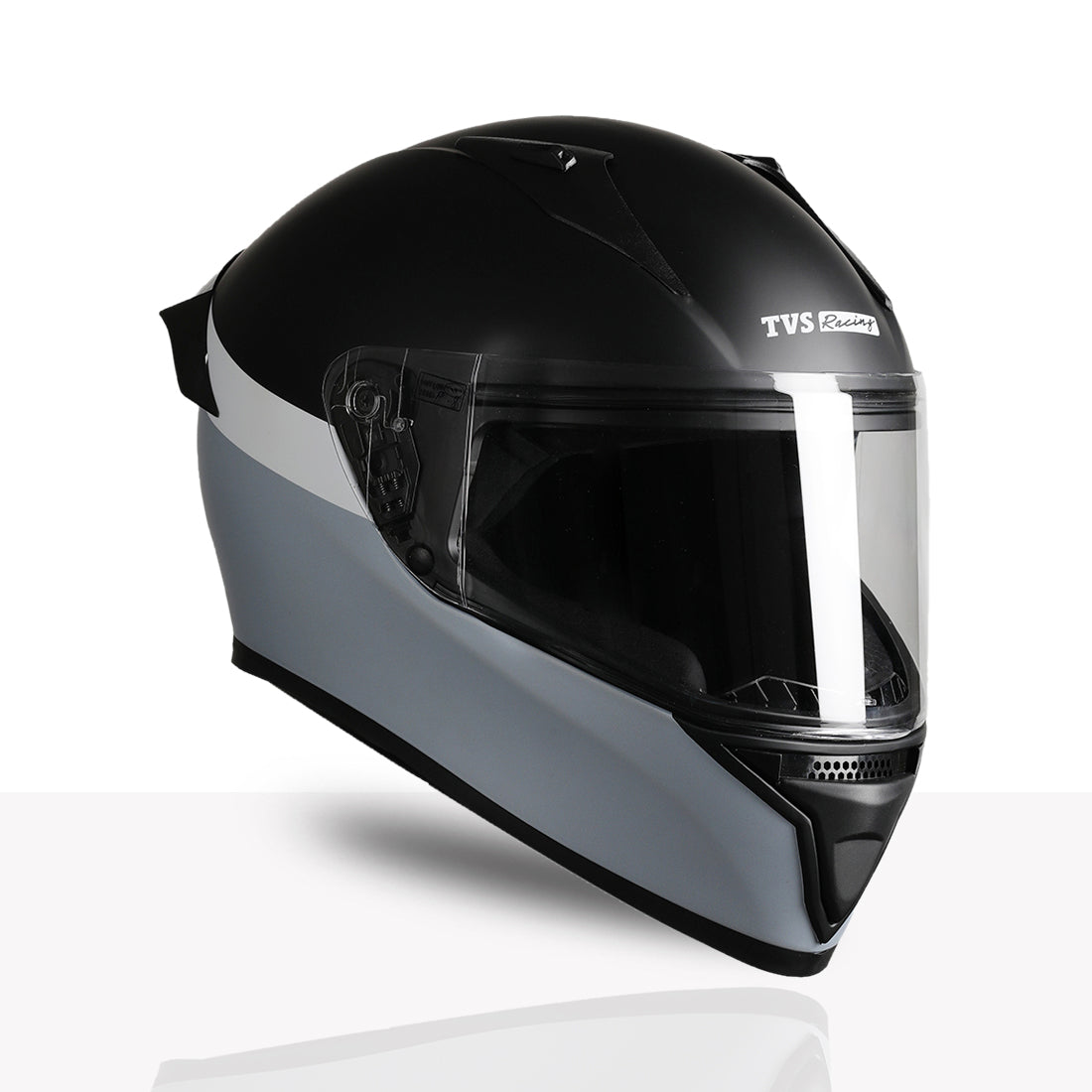 TVS Racing Anti Boring Bluetooth Integrated Full Face Helmet for Men and Women, ISI DOT Certified, ABS Shell, Built In Bluetooth 5.2, USB C Charging, Music Calls Navigation