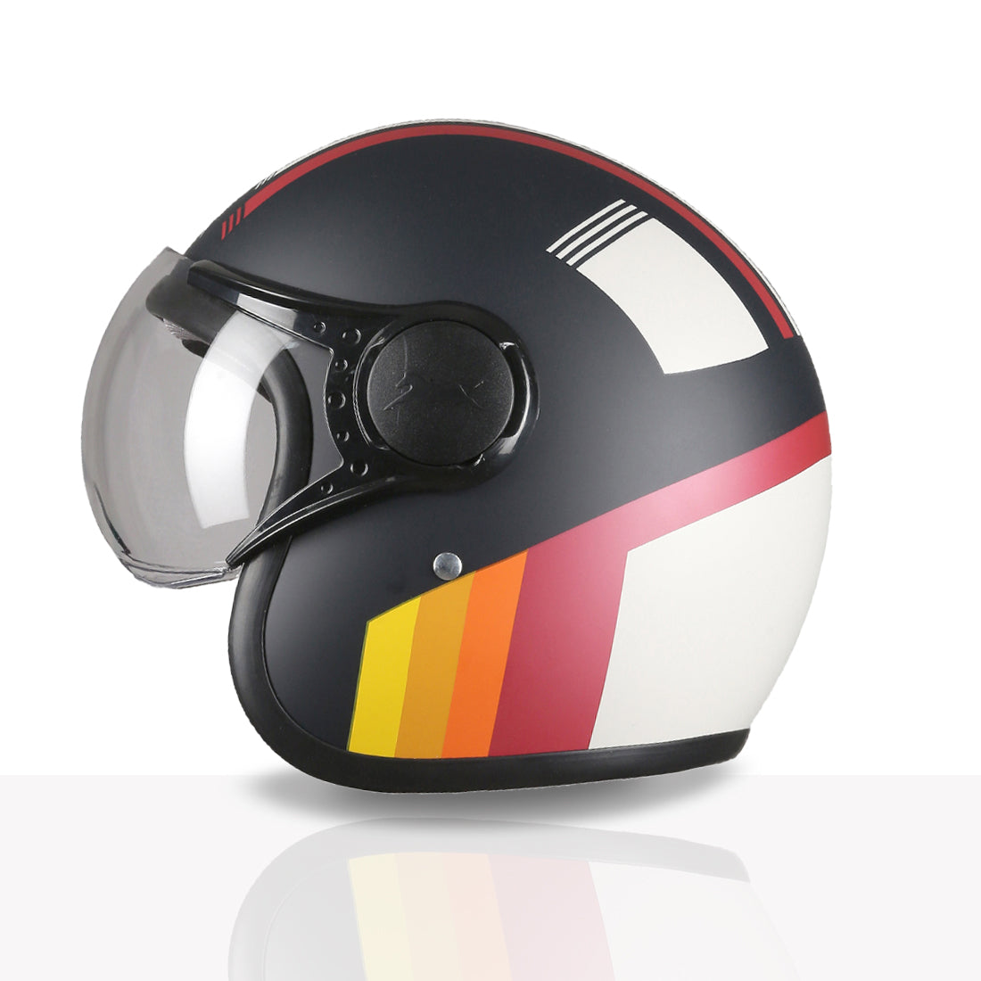 TVS Cruisetown Open Face Helmet – Stylish & Safe Helmet for Riders | ISI & DOT Certified | Premium Protection for Men & Women | Comfortable, Durable & Lightweight Design with Visor