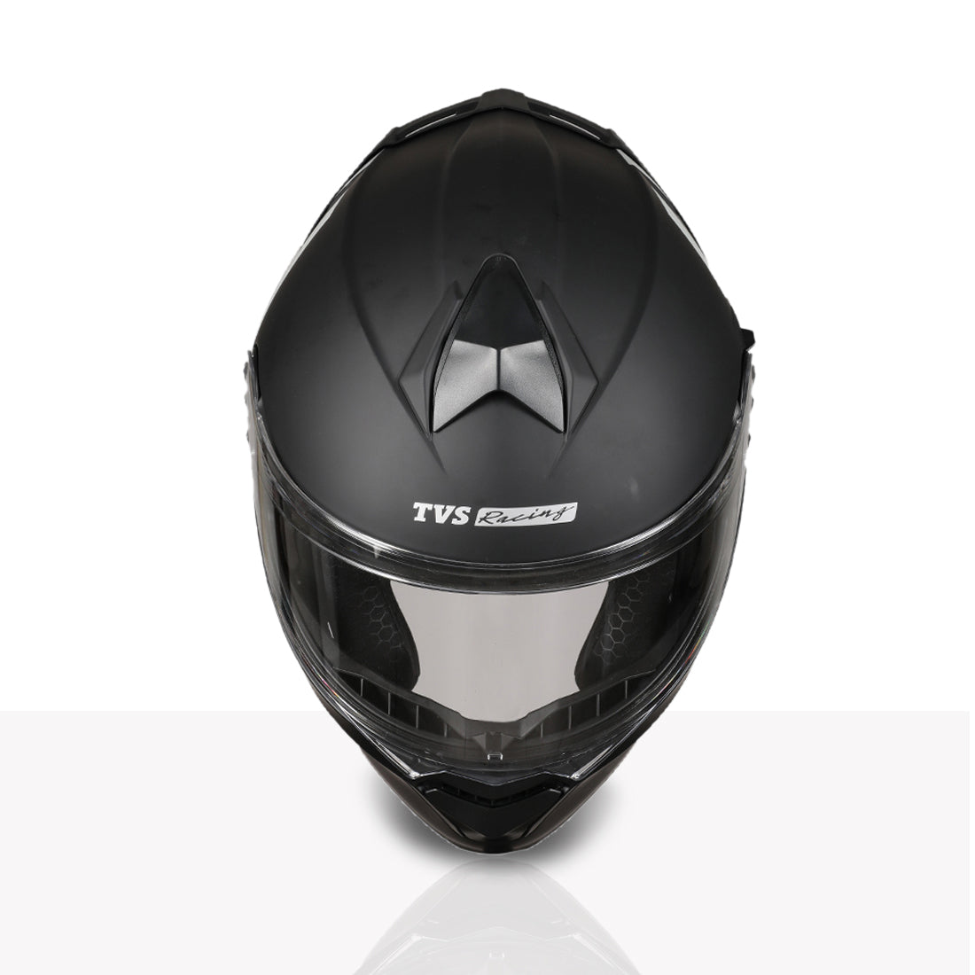TVS Racing SuperPose Smoked Dual Visor Flip Up Modular Helmet for Men and Women, ISI DOT Certified, ABS Shell, Quick Release Visor, Lightweight, Ventilated, Open Face to Full Face