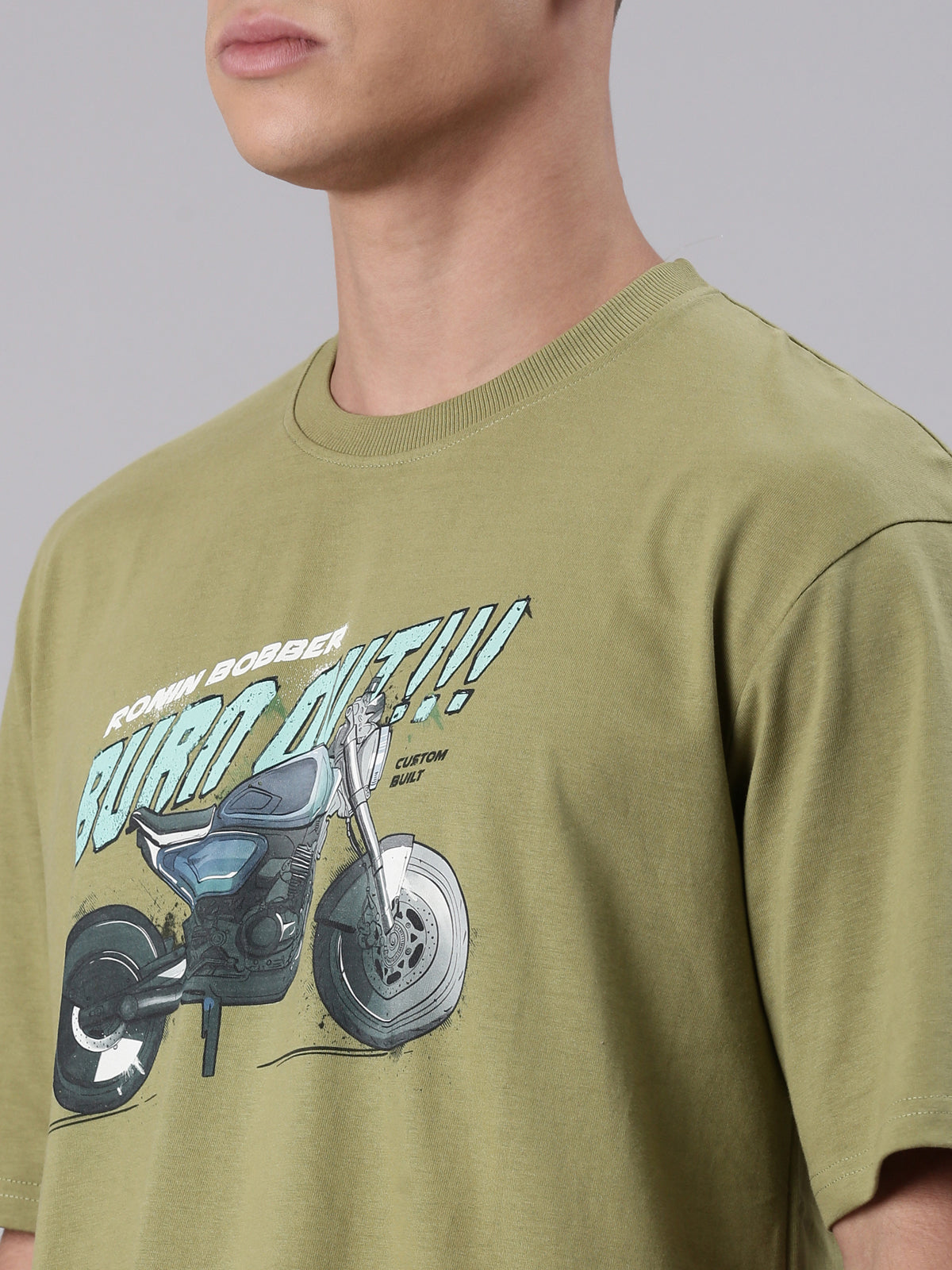 TVS Lifestyle 100% Cotton Oversized Graphic T-shirt for Men | Premium 220 GSM Heavyweight Tee with Relaxed Fit | Soft Cotton Oversized T Shirt for Boys | Durable Ribbed Neckline Streetwear Style