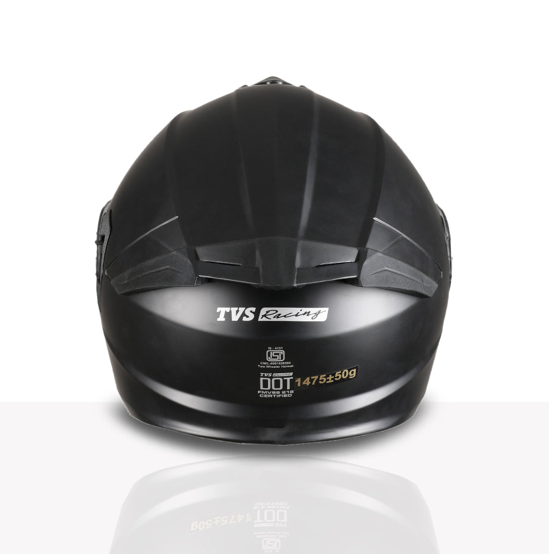 TVS Racing SuperPose Smoked Dual Visor Flip Up Modular Helmet for Men and Women, ISI DOT Certified, ABS Shell, Quick Release Visor, Lightweight, Ventilated, Open Face to Full Face