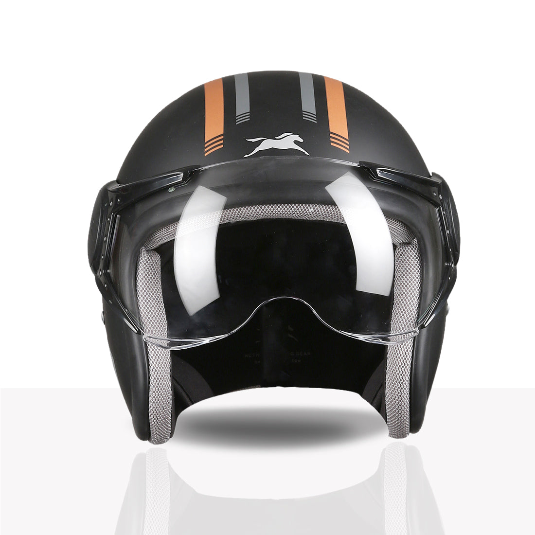 TVS Cruisetown Open Face Helmet – Stylish & Safe Helmet for Riders | ISI & DOT Certified | Premium Protection for Men & Women | Comfortable, Durable & Lightweight Design with Visor