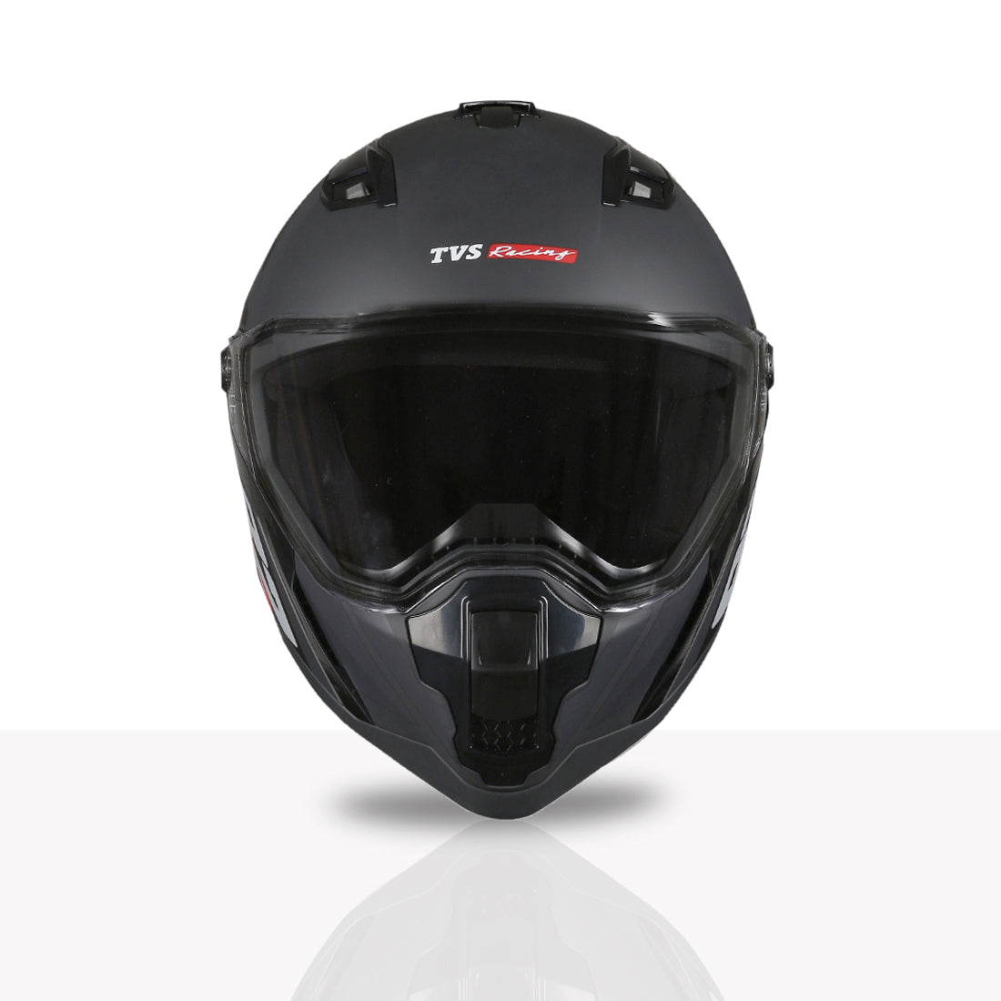 TVS Racing Anti Matter Full Face Helmet for Bike & Motorcycle Riders-DOT & ISI Certified-Lightweight ABS Shell, UV Resistant-Ventilated Comfort Liner, Quick-Release Visor & Chin Strap