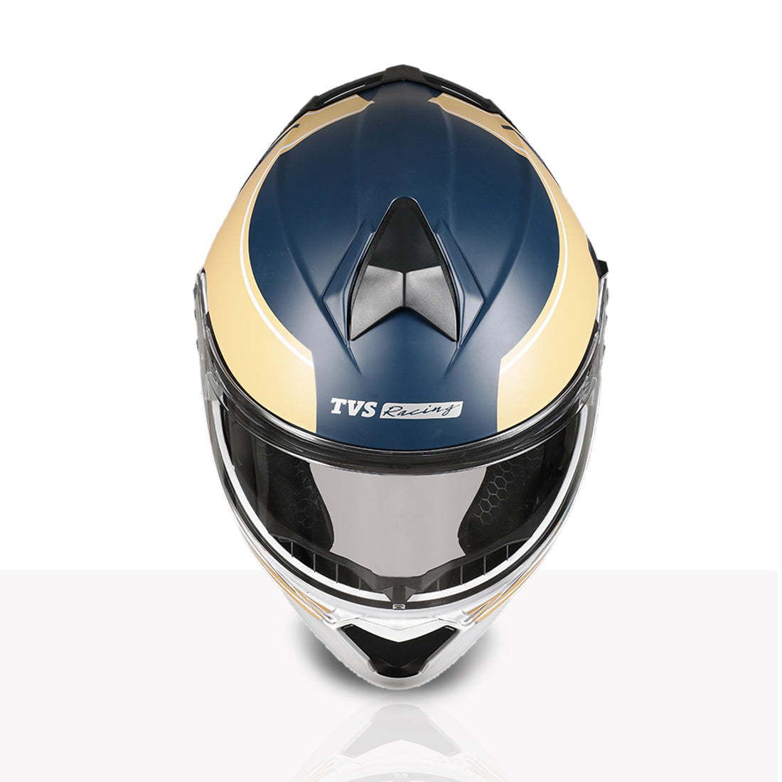 TVS Racing SuperPose Smoked Dual Visor Flip Up Modular Helmet for Men and Women, ISI DOT Certified, ABS Shell, Quick Release Visor, Lightweight, Ventilated, Open Face to Full Face