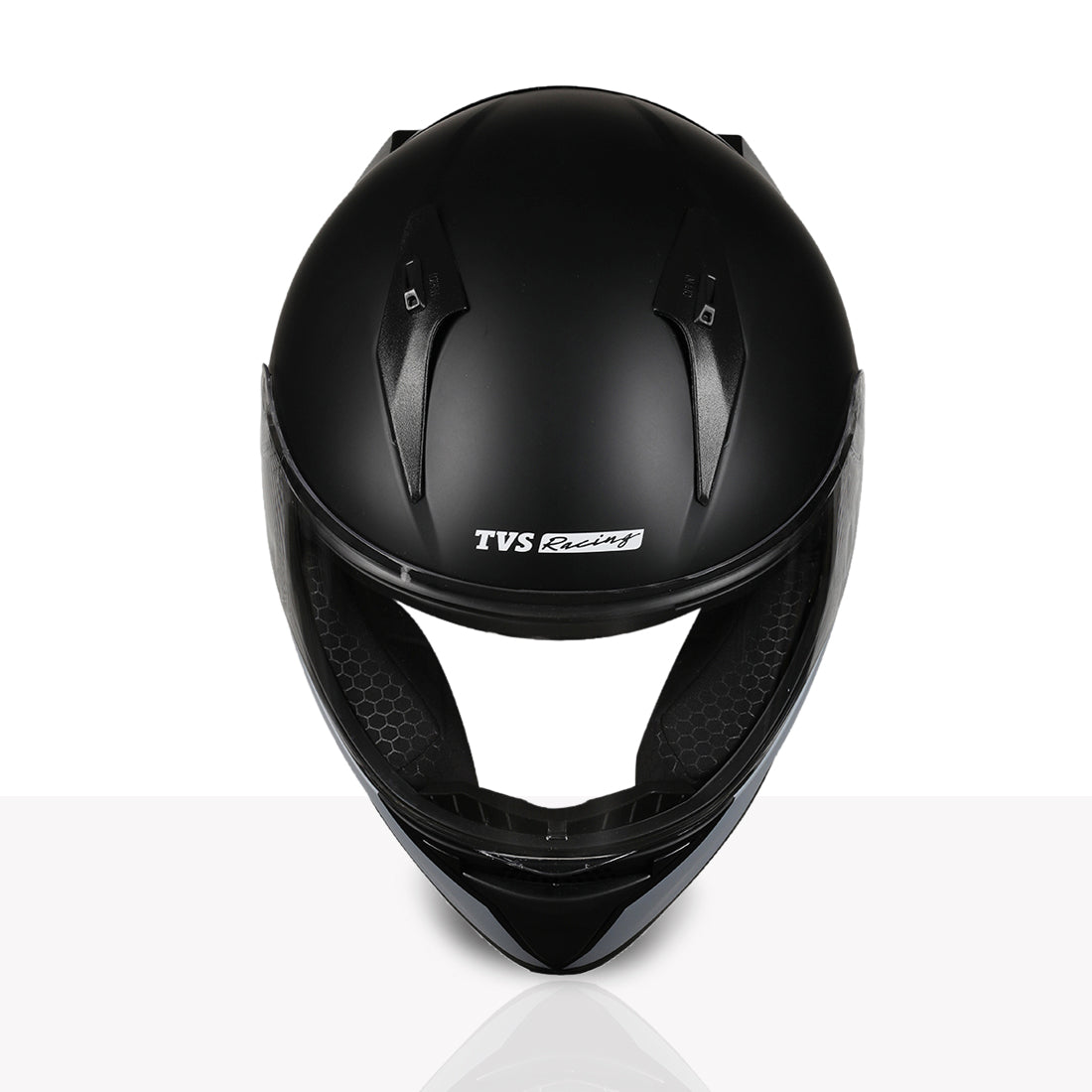 TVS Racing Anti Boring Bluetooth Integrated Full Face Helmet for Men and Women, ISI DOT Certified, ABS Shell, Built In Bluetooth 5.2, USB C Charging, Music Calls Navigation
