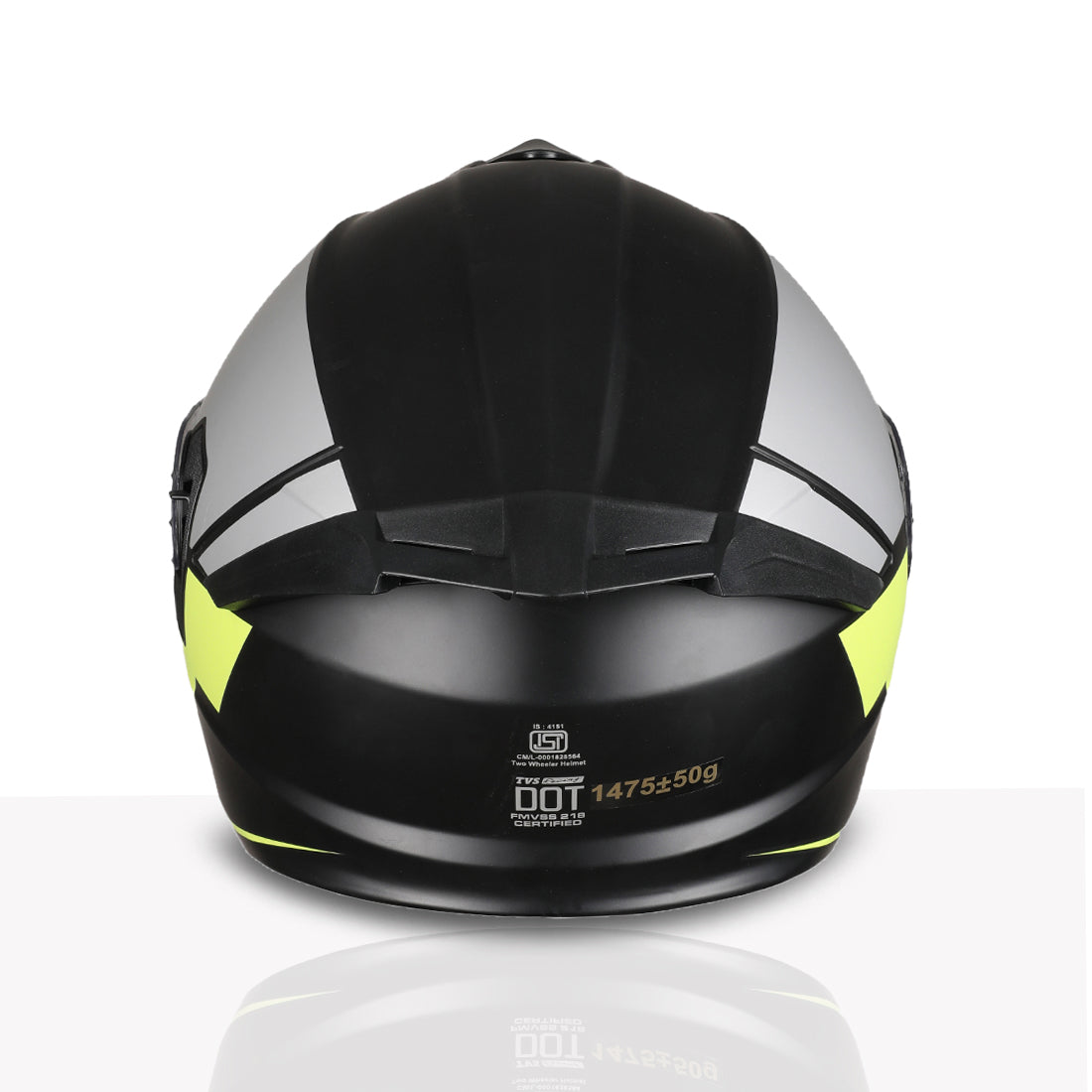 TVS Racing SuperPose Smoked Dual Visor Flip Up Modular Helmet for Men and Women, ISI DOT Certified, ABS Shell, Quick Release Visor, Lightweight, Ventilated, Open Face to Full Face