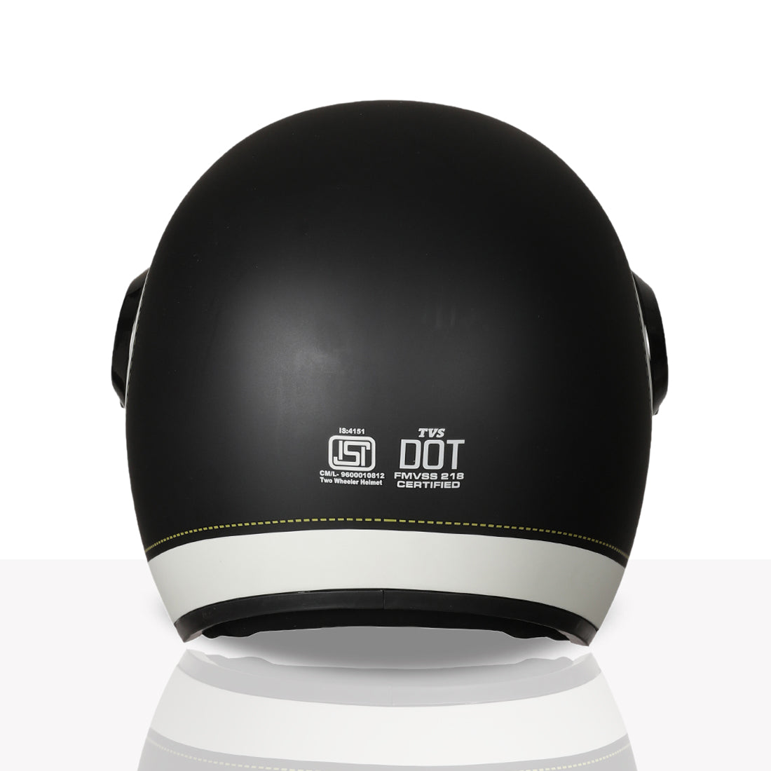 TVS Silk Route Helmet for Men & Women | Vintage Open Face Helmet with Clear Visor | ISI & DOT Certified | ABS Shell | EPS Liner | Retro Stylish Helmet for City & Highway Riding