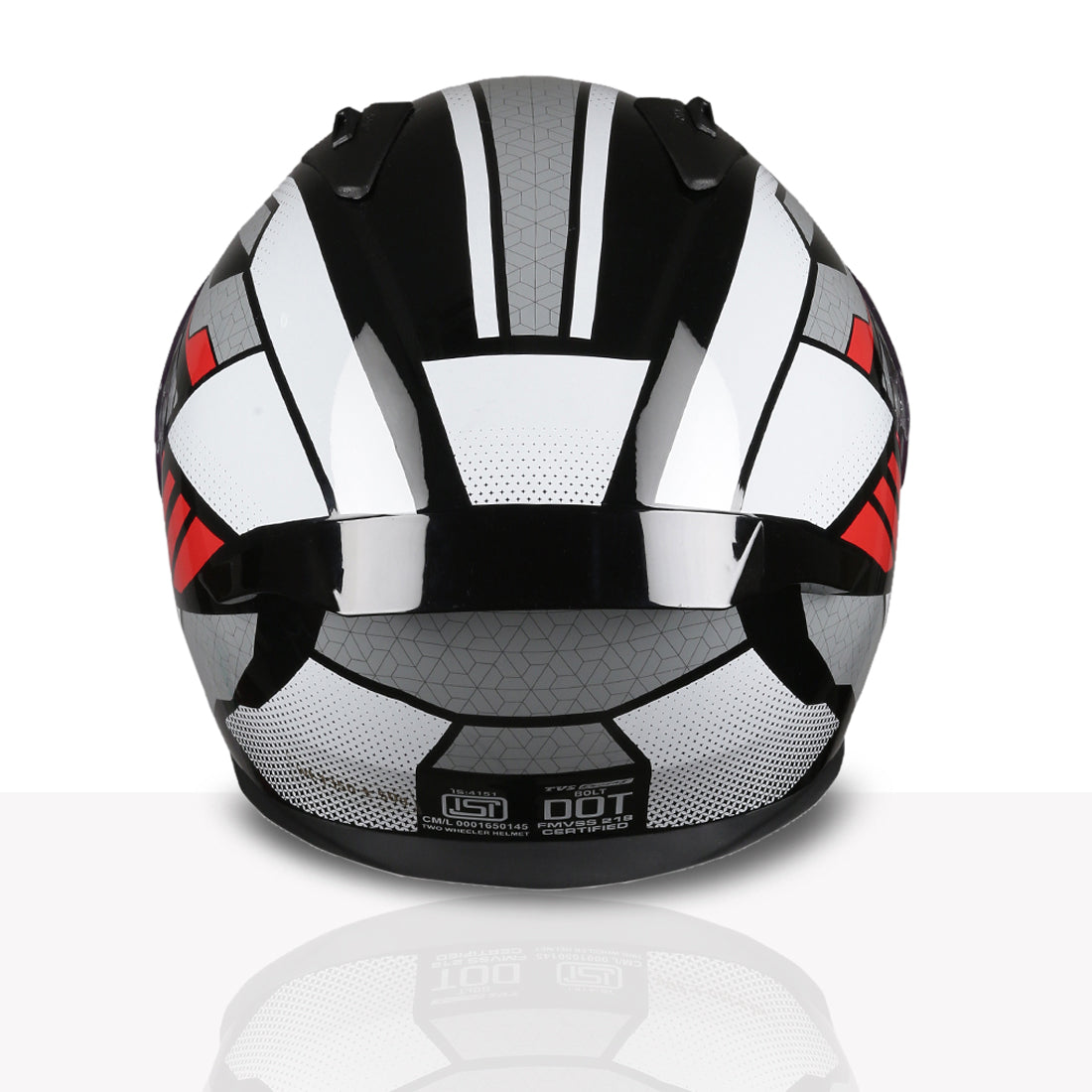 TVS Racing Titan Series Full Face Helmet for Men | Premium Bike Helmets with ABS Shell, UV Paint | Quick Release System | Aerodynamic Design | DOT & ISI Certified