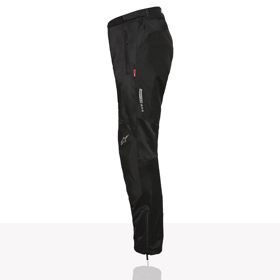 TVS Racing x Alpinestars Riding Pants for Men with CE Level 2 Knee Armour, 600D Abrasion Resistant Shell, Breathable Mesh Panels, Pre-Curved Touring Fit and Reflective Details