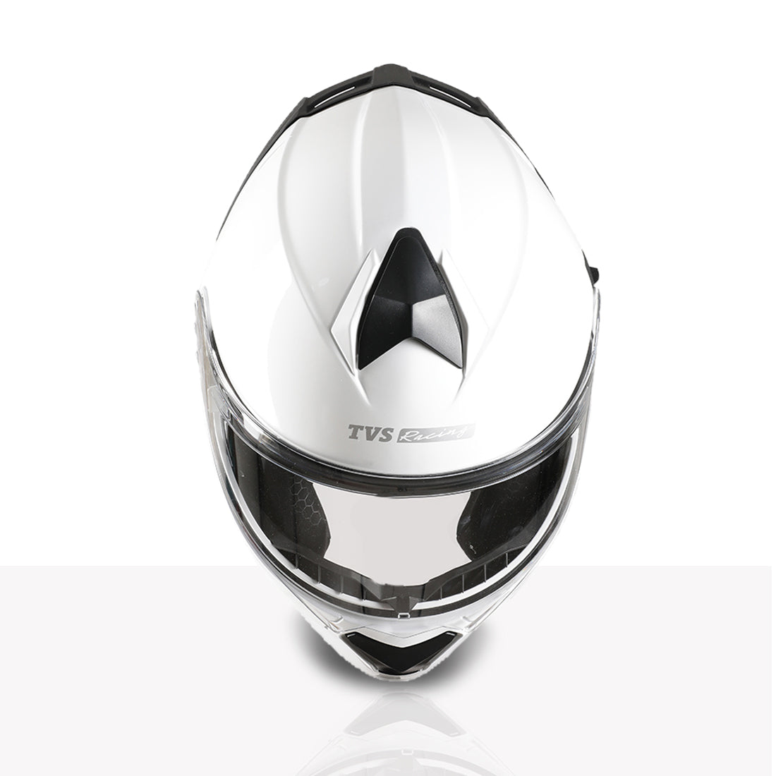 TVS Racing SuperPose Smoked Dual Visor Flip Up Modular Helmet for Men and Women, ISI DOT Certified, ABS Shell, Quick Release Visor, Lightweight, Ventilated, Open Face to Full Face