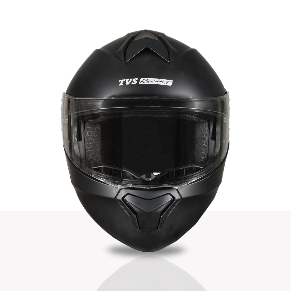 TVS Racing SuperPose Smoked Dual Visor Flip Up Modular Helmet for Men and Women, ISI DOT Certified, ABS Shell, Quick Release Visor, Lightweight, Ventilated, Open Face to Full Face