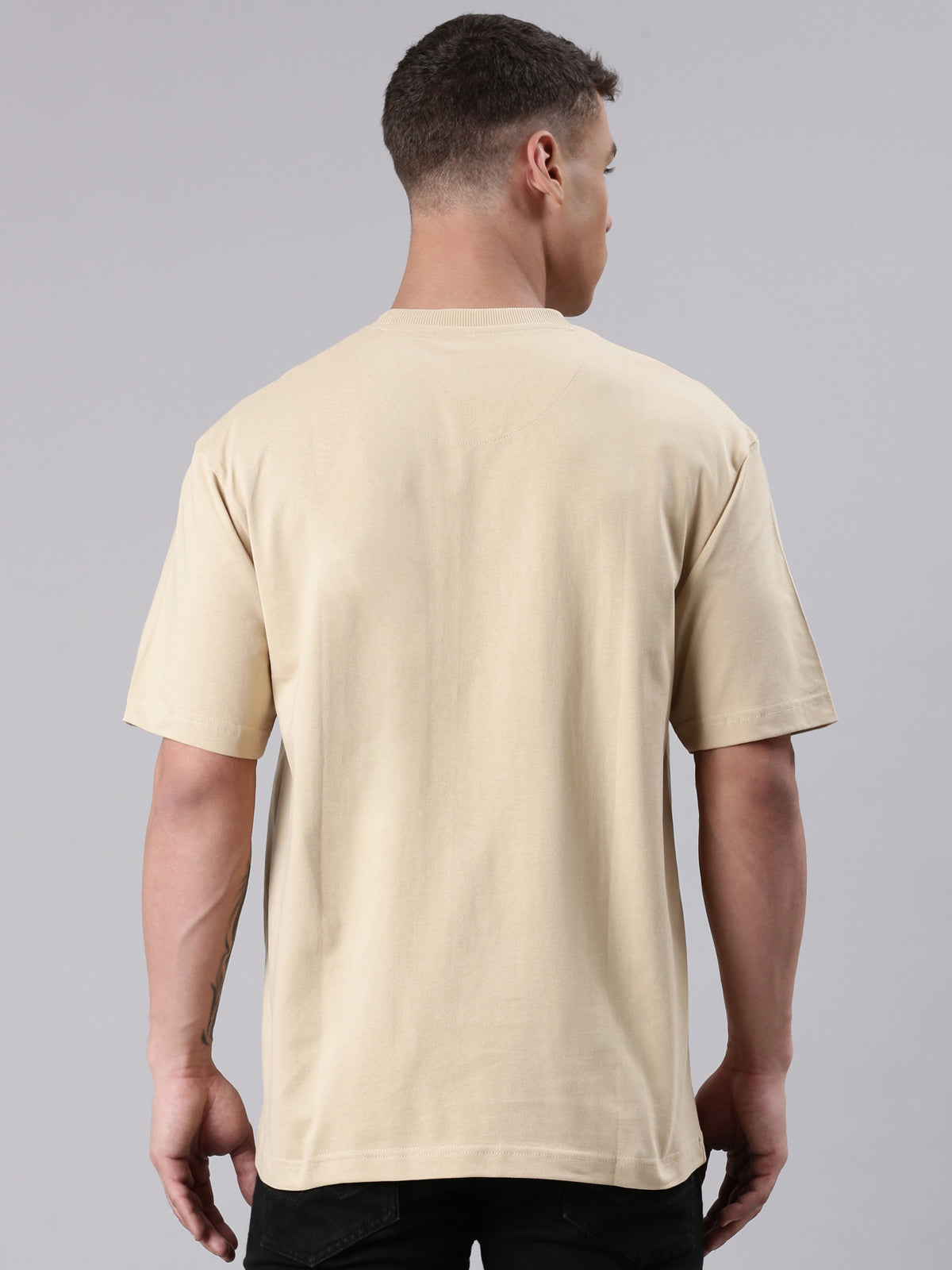 TVS Lifestyle 100% Cotton Oversized Graphic T-shirt for Men | Premium 220 GSM Heavyweight Tee with Relaxed Fit | Soft Cotton Oversized T Shirt for Boys | Durable Ribbed Neckline Streetwear Style