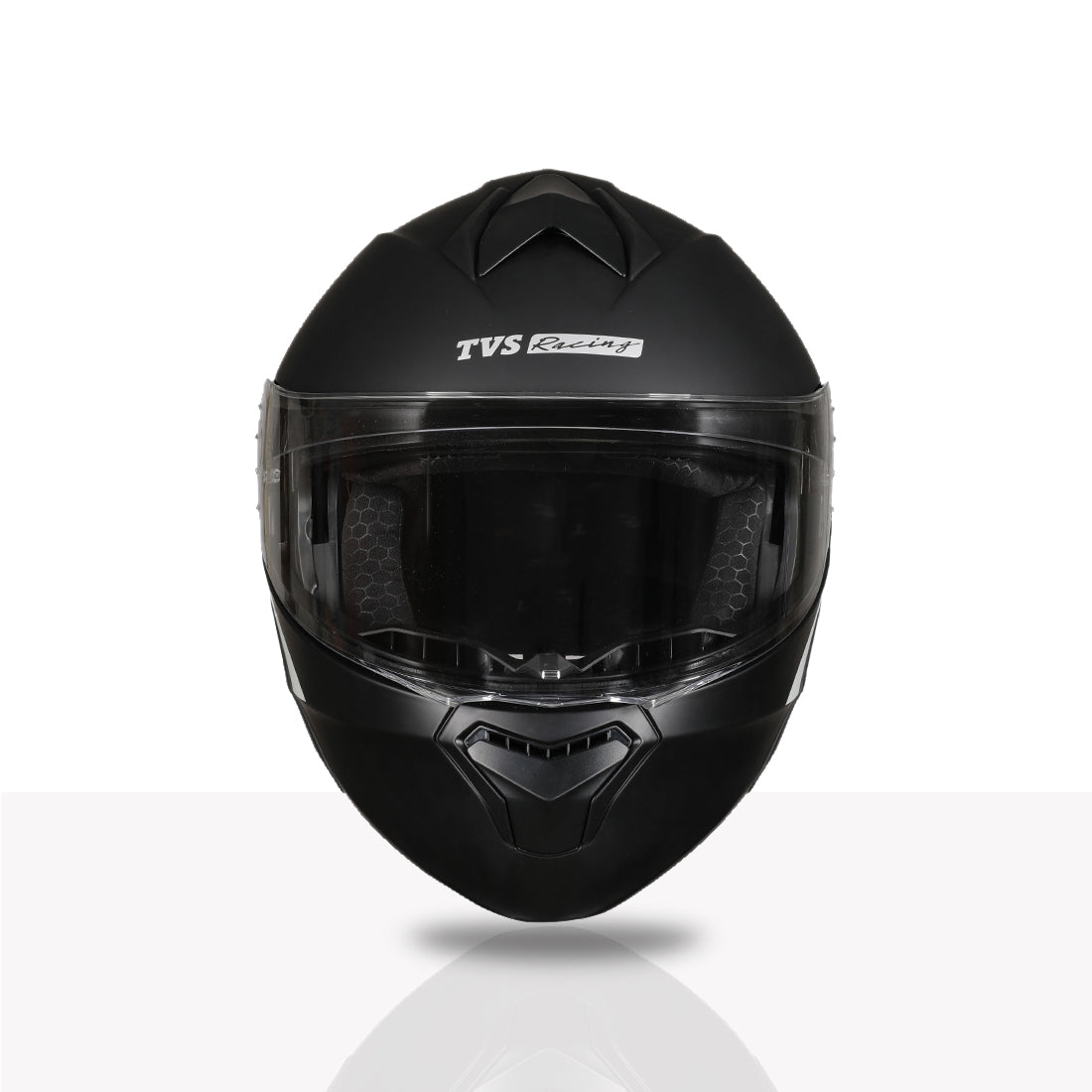 TVS Racing SuperPose Smoked Dual Visor Flip Up Modular Helmet for Men and Women, ISI DOT Certified, ABS Shell, Quick Release Visor, Lightweight, Ventilated, Open Face to Full Face