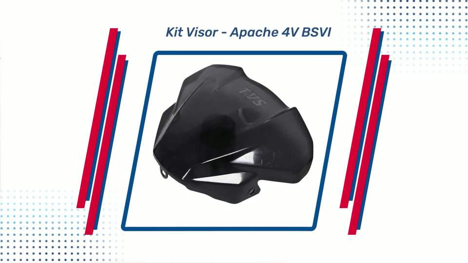 TVS Kit Visor for Apache 4V BSVI - Enhanced Aerodynamics, Superior Protection, and Sleek Design