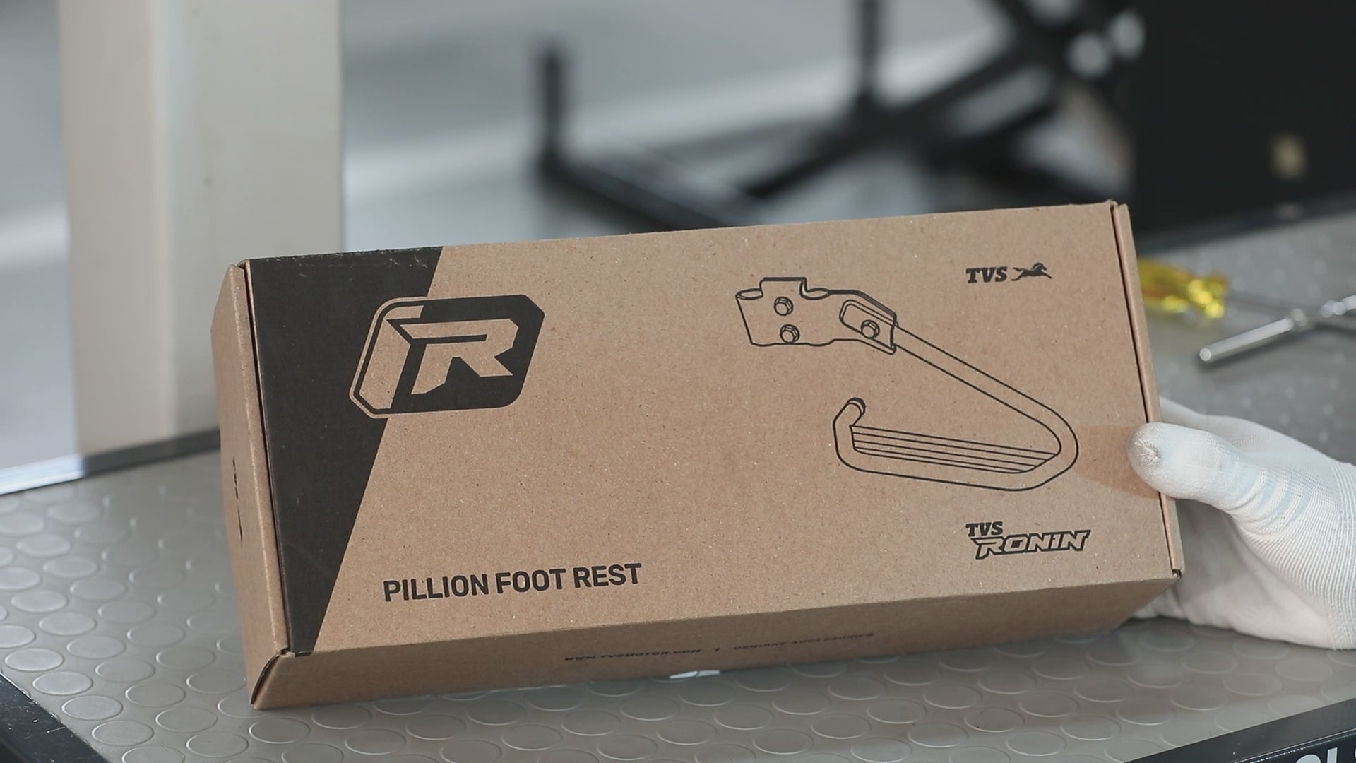 TVS Ronin Lady Pillion Footrest Kit for Passenger Comfort