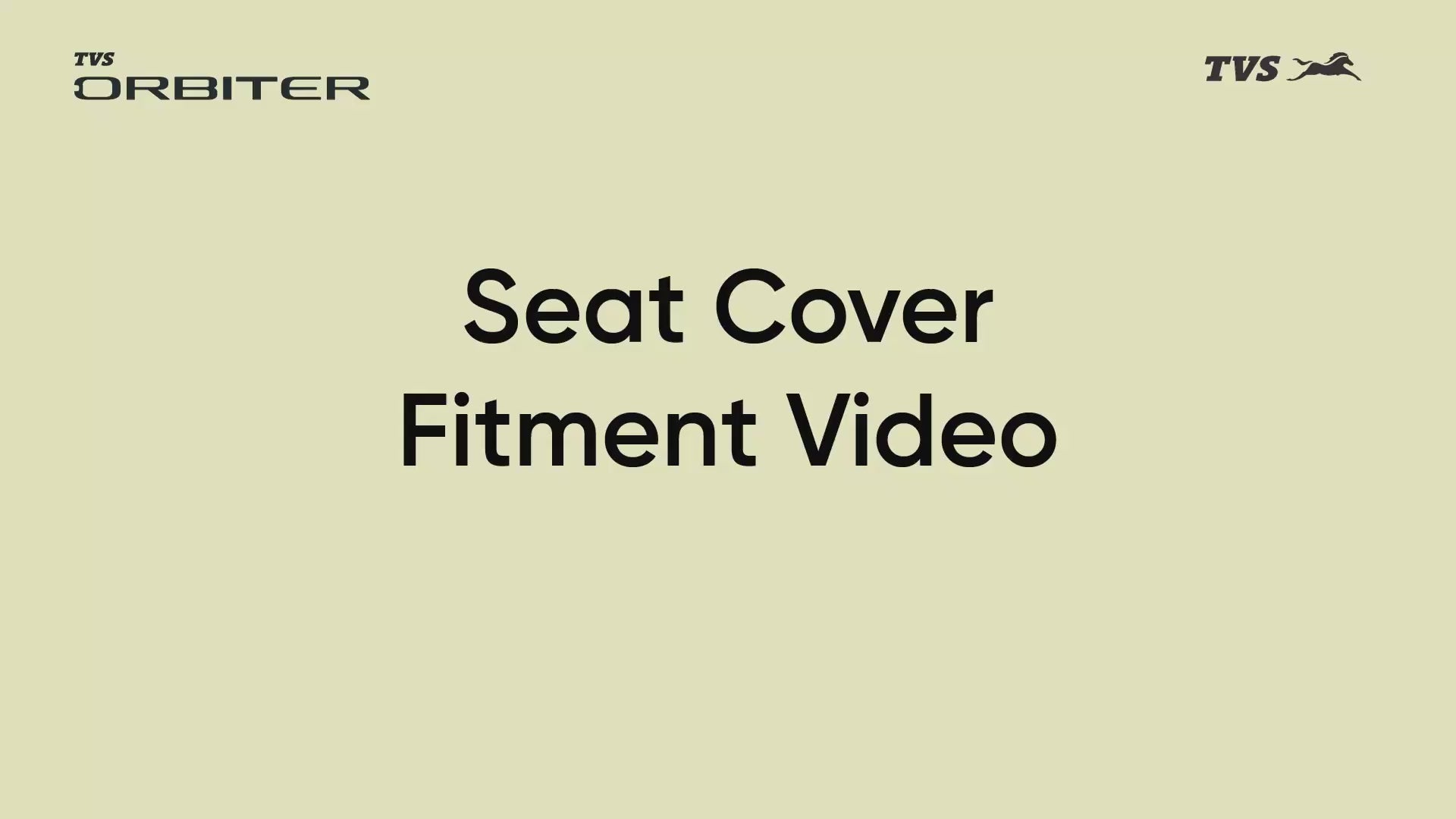 TVS Orbiter Seat Cover | Premium Quality and Durable Protection