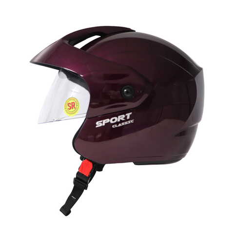 TVS Helmet Half Face Purple