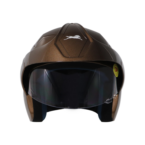 TVS Helmet Half Face Brown
