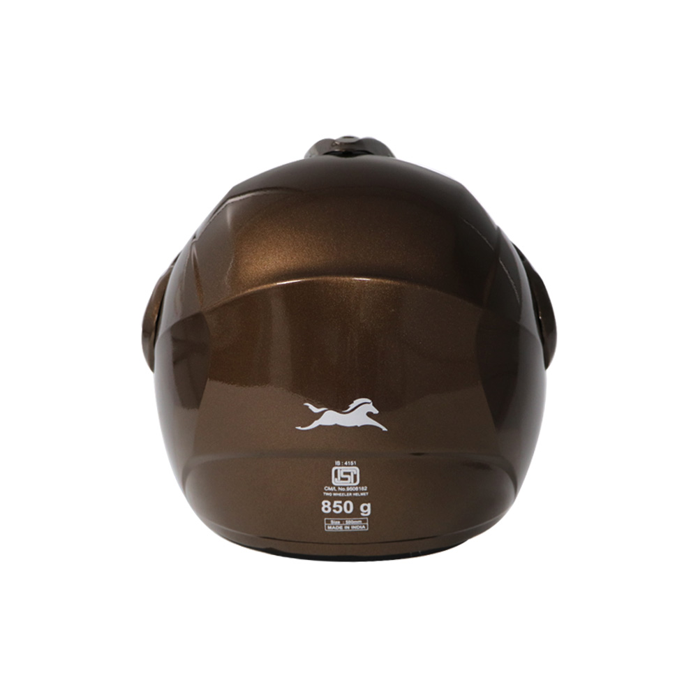 TVS Helmet Half Face Brown