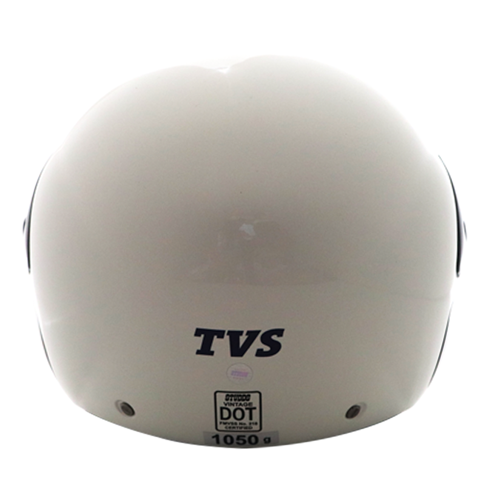 TVS Helmet Half Face Glossy White