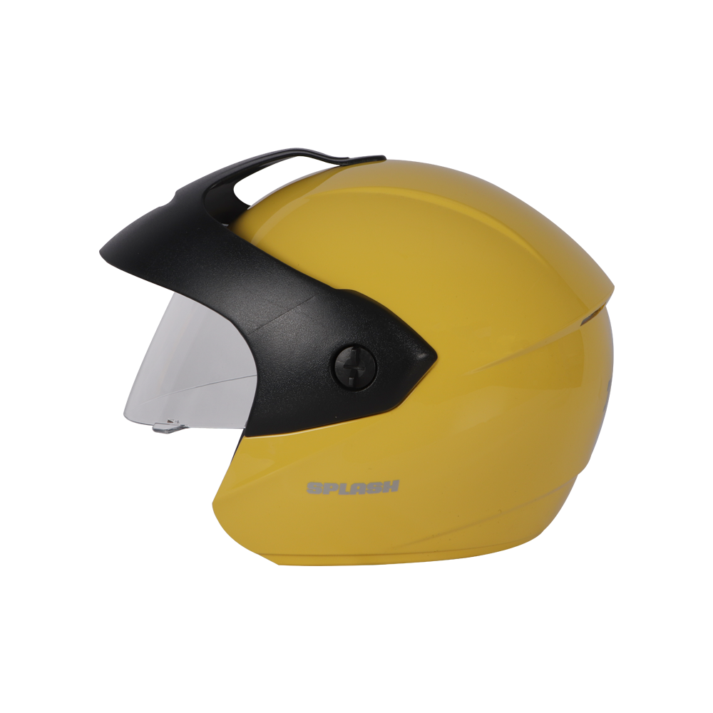 TVS Half Face Helmet Yellow/Black - Durable & Stylish for Riders