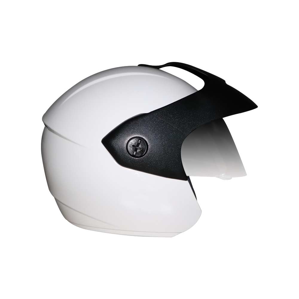 TVS Helmet Half Face Motorbike Helmet (White)